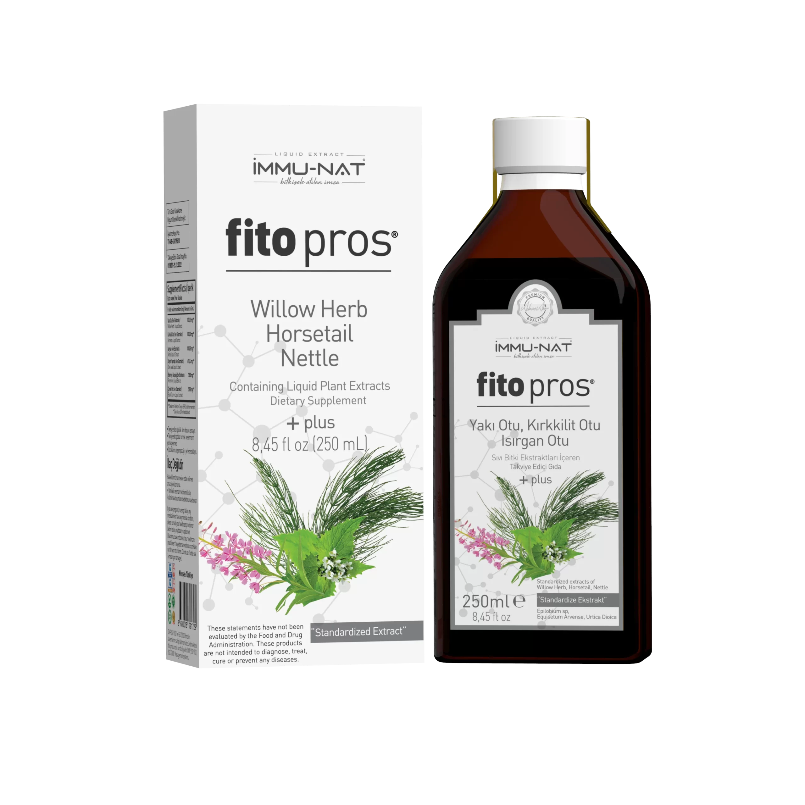 FİTO PROS Yakı otu Kırkkilit otu Isırgan otu Sıvı Ekstraktı 250 ml